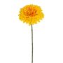 Künstliche Chrysantheme 63cm Blütenkopf Ø 13cm, gelb