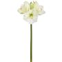 Künstliche Amaryllis x 4 75cm Blütenkopf Ø 5/11cm, weiß-grün