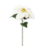 Künstliche Velvet-Poinsettia 71cm Blütenkopf Ø 27cm, weiß-grün