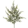 Künstlicher Zypressenzweig 7-fach 38cm, grün-weiß