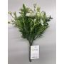 Künstlicher Wildblumenstrauß 7-fach 29cm, weiß-gelb