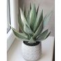 Agave americana Kunstpflanze HEDI im Terracotta Topf, grün, 35cm