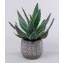 Agave americana Kunstpflanze HEDI im Terracotta Topf, grün, 35cm
