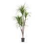 Yucca-Palme, 3 Kunststämme, grün-gelb, 170 Blätter, 90cm