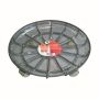 Runder Blumentopfuntersetzer DUNIK aus Kunststoff, outdoor, Rollen, grau, 10cm, Ø36cm