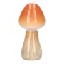 Pilzvase aus Keramik RADOMILA, orange-beige, 16cm, Ø7,5cm