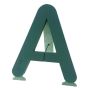 OASIS® Nass Steckschaum Buchstabe A, Bioline Holzunterlage, Holzständer, grün, 40x37x5cm