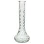 Schmale Vase CHIERA aus Glas, mit Rillen, klar, 23cm, Ø9cm