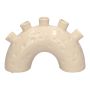 Dolomit Vase Regenbogen RHIANNON mit 5 Öffnungen, sand, 24x8,5x15,3cm