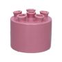 Dolomit Vase VIVIANNE mit 6 Öffnungen, flieder, 10,5cm, Ø12cm