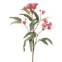 Eukalyptus Zweig künstlich WANARA mit Blüten, rosa, 100cm, Ø2-6cm