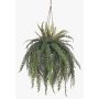 Deko Frauenfarn Blumenampel MAXROL, Erdballen, Wurzeln, hängend, grün, 90cm