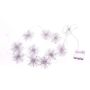 Lichterkette Drahtsterne GIOVANNA, silber, 20 LEDs, Batterie, 145cm, Ø6cm