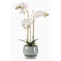 Kunstorchidee Phalaenopsis JOLANA im Keramiktopf, weiß, 45cm