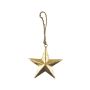 Stern Hänger DORANA aus Metall, Aufhängeseil, gold, Ø12cm