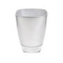 Blumen Vase YULE, Glas, silber-metallic, 13,5x13,5x17cm