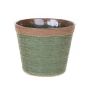 Pflanzkorb NERIONKO, grün-beige, 13cm, Ø15,5cm