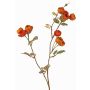 Künstlicher Kohl-Rosen Zweig LORRAINE, Eco Collection, orange-gelb, 60cm, Ø3cm