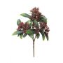 Kunstblume Osmanthus fragrans SIBENA auf Steckstab, burgunderrot, 20cm