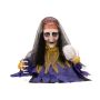Halloween Dekoration Wahrsagerin COLETTA mit Kugel, Bewegungs- Soundfunktion, LEDs, 50cm