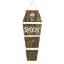Halloween Dekoration Geistersarg ULBERT mit Totenkopf, hängend, Bewegungs- Soundfunktion, LEDs, 150cm