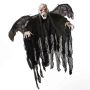 Halloween Dekoration Skelett Geist ALFIE mit Fledermausflügeln, LEDs, 85cm