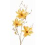 Künstlicher Samt Magnolienzweig LEAFY, gelb-gold, 115cm