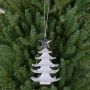 Tannenbaum Hänger RION mit Stern, Acryl, Glitzer, weiß-silber, 12cm, Ø9cm