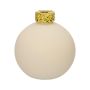 Glas Dekoflasche Weihnachtskugel ZIMA, beige-matt, 10,5cm, Ø9,8cm