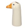 Stielblumenvase Gans DUFFY aus Keramik, weiß-orange, 15,5x10,5x29,3cm