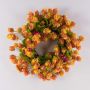 Künstlicher Hopfenkranz MABILA mit Ilexbeeren, orange, Ø40cm