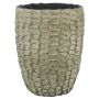 Keramikvase SILVAM mit Struktur, dunkelgrau, 20cm, Ø18cm