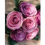 Kunst Rosenstrauß MAGITTA, violett, 25cm, Ø24cm