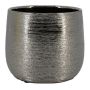 Blumentopf TAMSIN, Keramik, silber, 10cm, Ø12cm