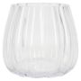 Windlichtglas JOTTEN mit Rillen, klar, 12cm, Ø13,3cm