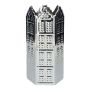 Tischvase Dekohaus CASITA aus Dolomit, silber, 12,5x11,2x25,2cm
