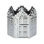 Übertopf Dekohaus CASITA aus Dolomit, silber, 11,7x10,5x11,3cm