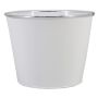 Zink Blumentopf FYNAS, weiß, 9,7cm, Ø12,3cm