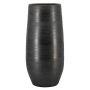 Große Keramikvase VINKAS mit Maserung, schwarz, 70cm, Ø32cm