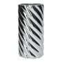 Tischvase WIRLSON aus Dolomit, gedreht, silber-metallic, 19,1cm, Ø9,5cm