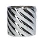 Pflanztopf WIRLSON aus Dolomit, gedreht, silber-metallic, 6,5cm, Ø7,7cm