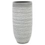 Keramik Pflanzvase DOMANO, gesprenkelt, grau, 35cm, Ø19cm
