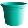 Runder Blumentopf URMINA aus Kunststoff, mit Löchern, cyan, 26cm, Ø35cm