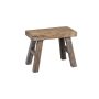 Holz Schemel ALVE, braun-grau, 25x12x20cm