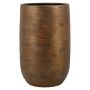 Keramik Pflanzvase RODYN mit Rillen, Farbverlauf, gold, 50cm, Ø32cm