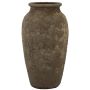 Keramik Pflanzvase SENTIF mit Struktur, grau, 40cm, Ø22cm