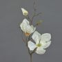 Magnolienzweig künstlich MALBINE, weiß, 50cm, Ø7-10cm