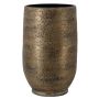 Keramik Pflanzvase YELAN mit Maserung, braun-gold, 40cm, Ø26cm