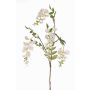 Blauregen Zweig künstlich SOULA mit Blüten, weiß, 80cm, Ø7-8cm