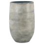 Blumenvase SOLIM, Reliefmuster, Keramik, blau-grau, 50cm, Ø32cm